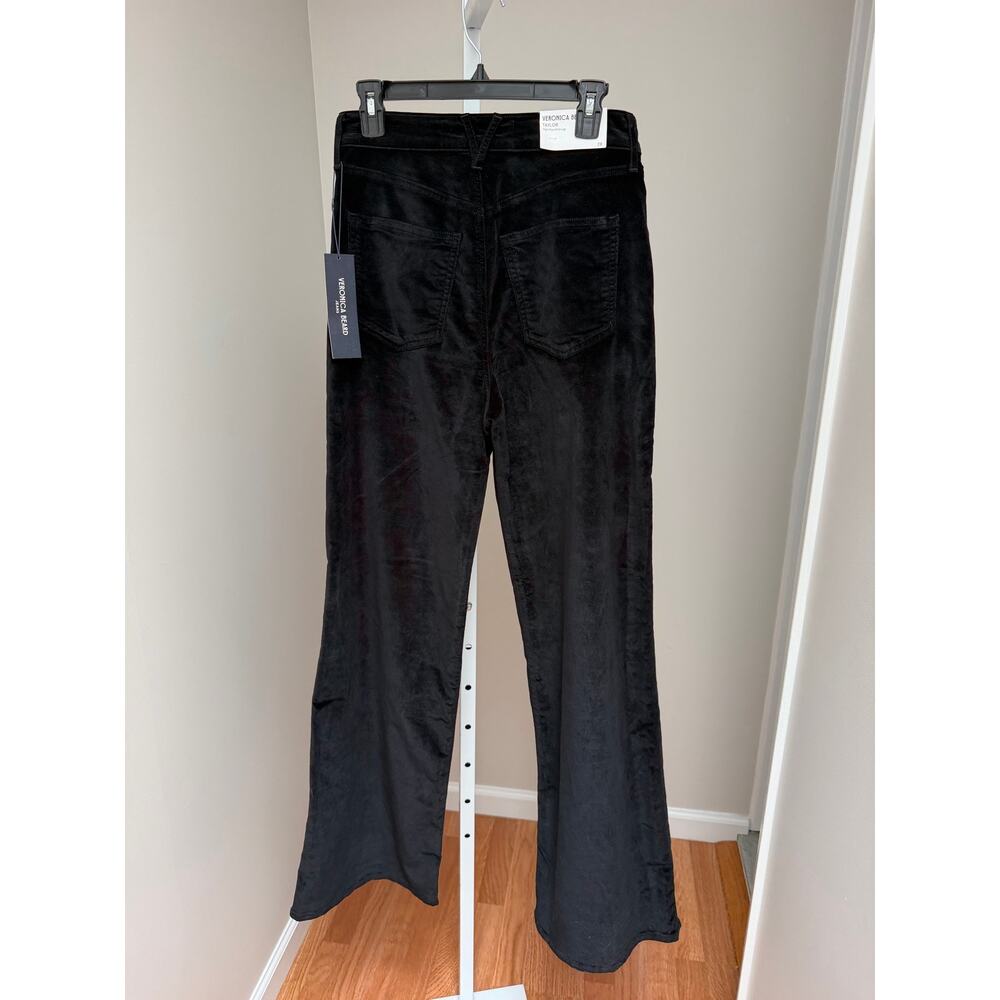 NEW Veronica Beard Taylor High Rise Velvet Jeans Black Size 28 - Picture 8 of 10